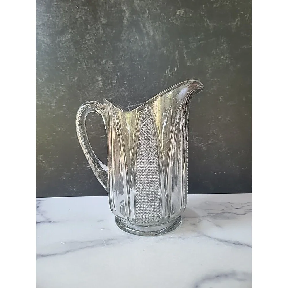 Vintage Clear Glass Pitcher, READ